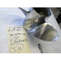 Laser II Mercury Stainless Steel Prop 13 3/4 X 23 Pitch 150 HP & Up & Hardware