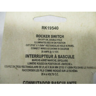 RK19540 SIERRA ILLUMINATED CONTURA  ROCKER SWITCH-On-Off-On, DPDT 20AMP 12 VDC