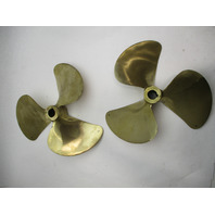 Inboard Brass Bronze Propellers 16 X 16 Prop Set Right & Left Michigan DJX