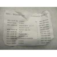 6H1-W0093-10 OEM Carburetor Repair Kit for Yamaha 4-Stroke 75-90 Hp Outboards