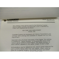 TECM517 1987 Crusader Marine Engines Parts Catalog Model 350 454 CID V8