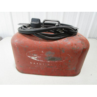 Vintage Johnson Evinrude Mile Master 6 Gal 2 Line Pressure Gas Fuel Tank