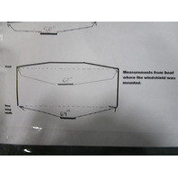 1984 Stingray SVB 165 SS Boat Walk Through Windshield Window Glass 62" Wide