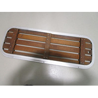 Floor Deck Ski Hatch Hinged Cover Teak Aluminum Frame 37 1/2" x 13 1/2"
