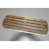 Floor Deck Ski Hatch Hinged Cover Teak Aluminum Frame 37 1/2" x 13 1/2"