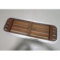Floor Deck Ski Hatch Hinged Cover Teak Aluminum Frame 37 1/2" x 13 1/2"