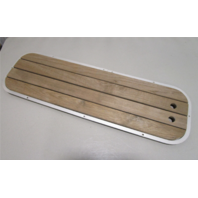Floor Deck Ski Hatch Hinged Cover Teak Aluminum Frame 43 1/2" x 13 3/4"
