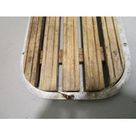 Floor Deck Ski Hatch Hinged Cover Teak Aluminum Frame 37 1/4" x 13 1/2"