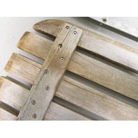 Floor Deck Ski Hatch Hinged Cover Teak Aluminum Frame 37 1/4" x 13 1/2"