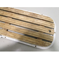 Floor Deck Ski Hatch Hinged Cover Teak Aluminum Frame 37 1/4" x 13 1/2"