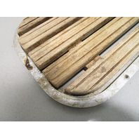 Floor Deck Ski Hatch Hinged Cover Teak Aluminum Frame 37 1/4" x 13 1/2"