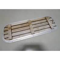Floor Deck Ski Hatch Hinged Cover Teak Aluminum Frame 37 1/4" x 13 1/2"