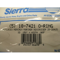 18-7421 25-20415 Sierra Replacement O-Ring (5) for Mercury Mariner Marine