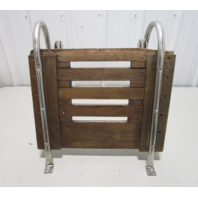 Marine Boat Teak Wood Swim Platform 19 3/4" x 15 1/2" with 1 Step Ladder