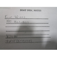 1989 Four Winns 180 Horizon 18' Boat Walk Through Windshield Window Glass Tinted