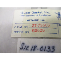 18-0133 27-73665 52892 Water Jacket Cover Gasket for Mercury Mariner 75-85 HP