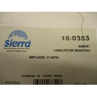 18-0353 27-58764 Carburetor Mounting Gasket for Mercruiser 165 GM 1970-1981 Motors