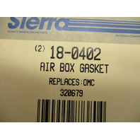 18-0402 320679 Evinrude Johnson 40-60 HP Outboard Air Box Cover Gasket Set (2)
