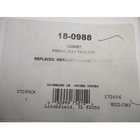18-0988 27-628601 Powerhead to Plate Gasket Fits Mercury 35-40 HP Outboard