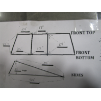 1991 Rinker 181 I.O. Boat Windshield Window Walk Through 67" Wide