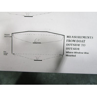1986 Sea Ray Seville Bowrider Marine Boat Windshield Walk Through Window 67"