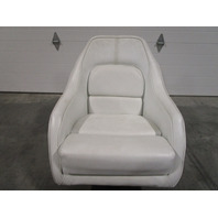 Captains Chair Pedestal Seat Marine Boat Off White 30.5" x 24 1/4"