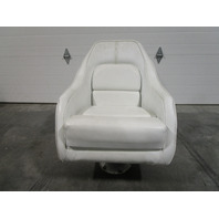 Captains Chair Pedestal Seat Marine Boat Off White 30.5" x 24 1/4"