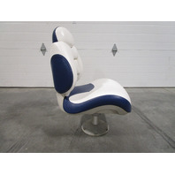 Sea Ray Boat Marine Padded Folding Fishing Seat Chair Blue/White 30.5" x 18"