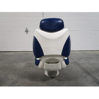 Sea Ray Boat Marine Padded Folding Fishing Seat Chair Blue/White 30.5" x 18"
