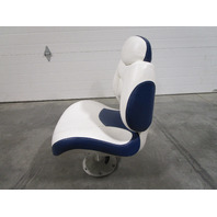Sea Ray Boat Marine Padded Folding Fishing Seat Chair Blue/White 30.5" x 18"