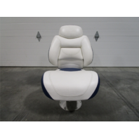Sea Ray Boat Marine Padded Folding Fishing Seat Chair Blue/White 30.5" x 18"
