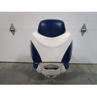 Sea Ray Boat Marine Padded Folding Fishing Seat Chair Blue/White 30.5" x 18"