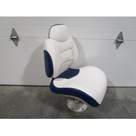 Sea Ray Boat Marine Padded Folding Fishing Seat Chair Blue/White 30.5" x 18"