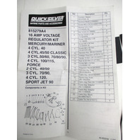 815279A4 Mercury Mariner Force 40-120HP Outboard 16 Amp Voltage Regulator KIt