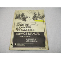 406150 1973 Johnson Evinrude Snowmobile Service Repair Manual 35 HP 2035RC-A