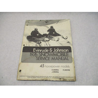 264142 1976 Johnson Evinrude Snowmobile Service Repair Manual 45 HP 266RA E266RB