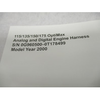 90-879187003 2008 Wiring Diagram Mercury 115-175 OptiMax 2000 Analog & Digital