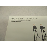 90-899696002 Electric Tiller Handle w/Trim Diagram for Mercury 25/30 EFI 4S 2006