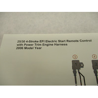 90-899696004 Remote Control w/Trim Harness Diagram for Mercury 25/30 EFI 4S 2006