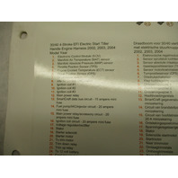 90-899697001 Tiller Handle Harness Diagram Mercury 30/40 EFI 4-Stroke 2002-2004