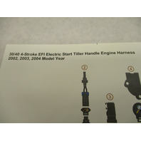90-899697001 Tiller Handle Harness Diagram Mercury 30/40 EFI 4-Stroke 2002-2004