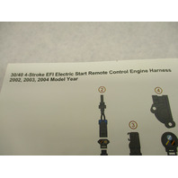 90-899697003 Elec Start Control Harness Diagram Mercury 30/40 EFI 4-Stroke 02-04