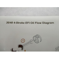 90-899697006 6/06 Oil Flow Diagram for Mercury 30/40 EFI 4-Stroke 2002-2007