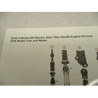 90-899697008 Elec Start Tiller Handle Diagram Mercury 30/40 EFI 4-Stroke 2006-07