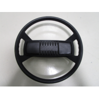 Vintage 1970's Yarcraft Marine Boat Black Plastic Steering Wheel 13.5"