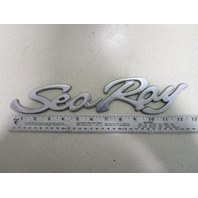 Sea Ray Script Boat Emblem Plaque Chrome Plastic 12 3/4" Long