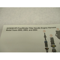 90-879191001 Tiller Handle Harness Diagram Mercury 40-60 EFI 4-Stroke 2002-2004