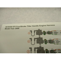 90-879191003 Tiller Handle Harness Diagram Mercury 40-60 EFI 4-Stroke 2006