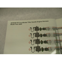 90-879191008 Tiller Handle Harness Diagram Mercury 40-60 EFI 4-Stroke 2005