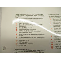 90-899860003 07 Outboard SmartCraft CAN Harness Diagram Mercury 2001-05 Single